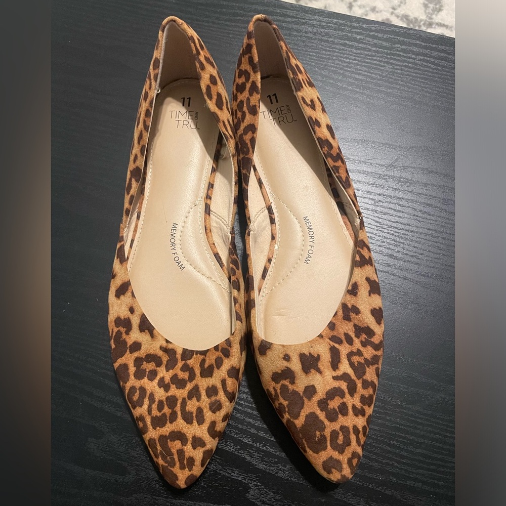 Time and Tru leopard print flats
